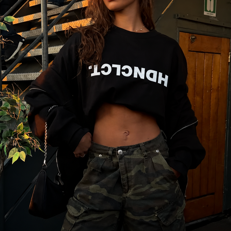DECODED LONGSLEEVE - ZWART